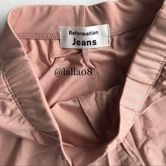 NWT Reformation Jeans Perla in Serenade Pink Two 2-Piece Set Top Midi Skirt S - Picture 7 of 11